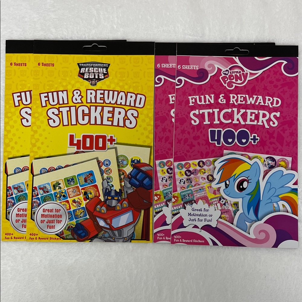🤖Transformers🐎 My Little Pony Fun & Reward Stickers - 1600+ stickers